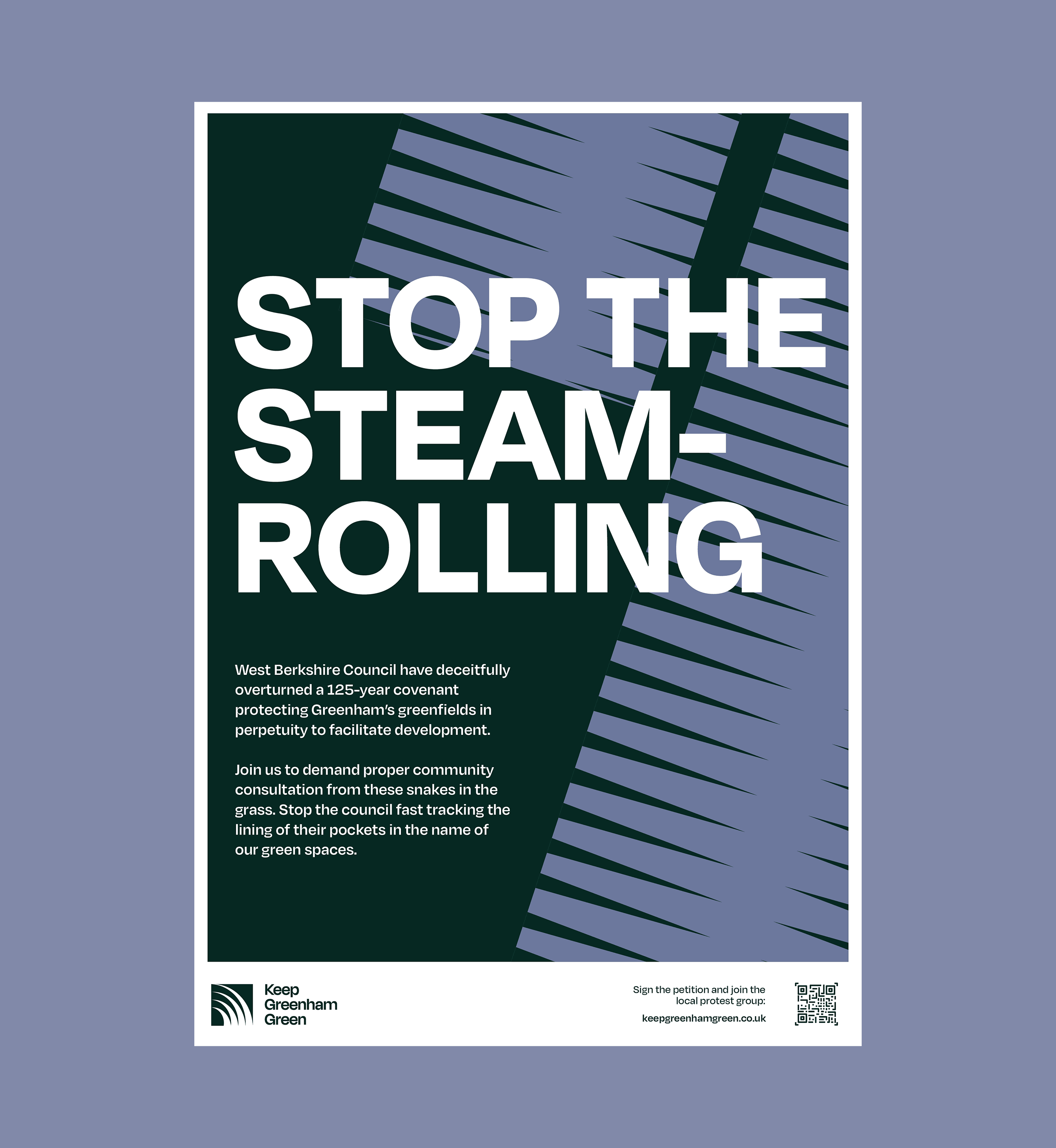 stop the steam-rolling poster