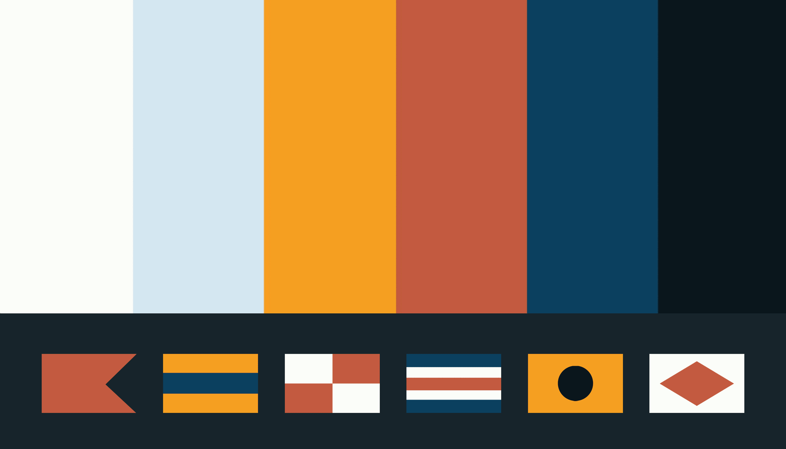 our museum colour palette and maritime flags