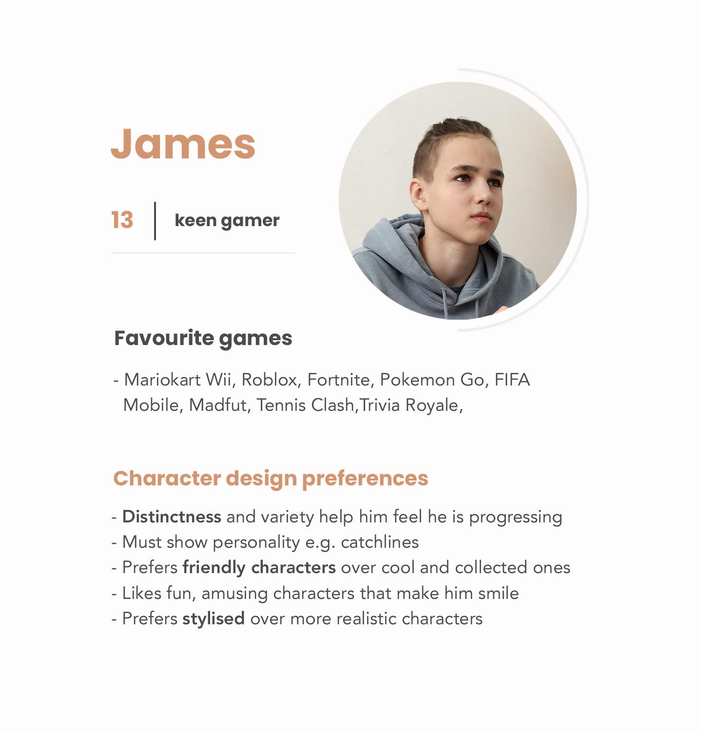 james user persona