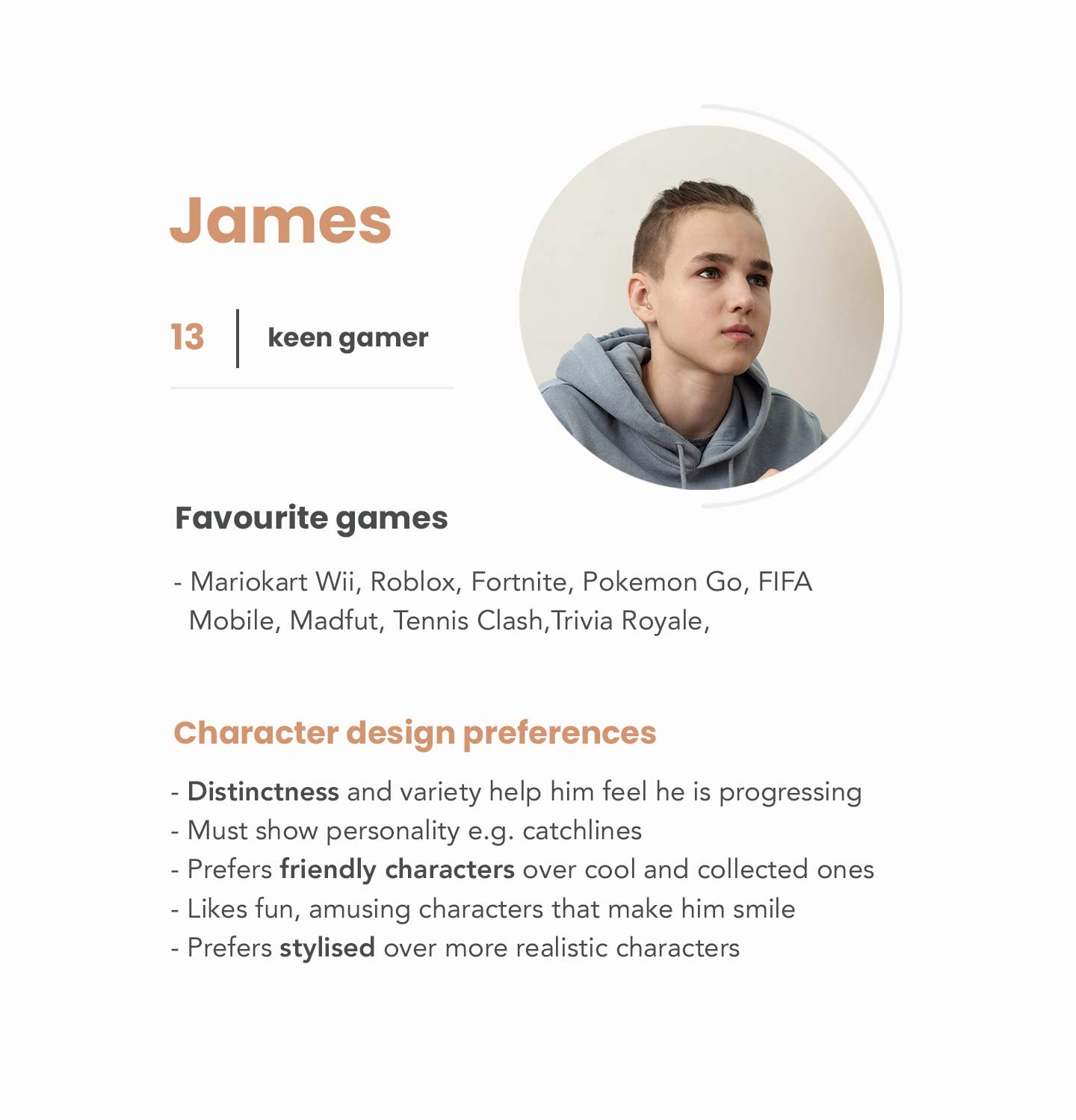 james user persona